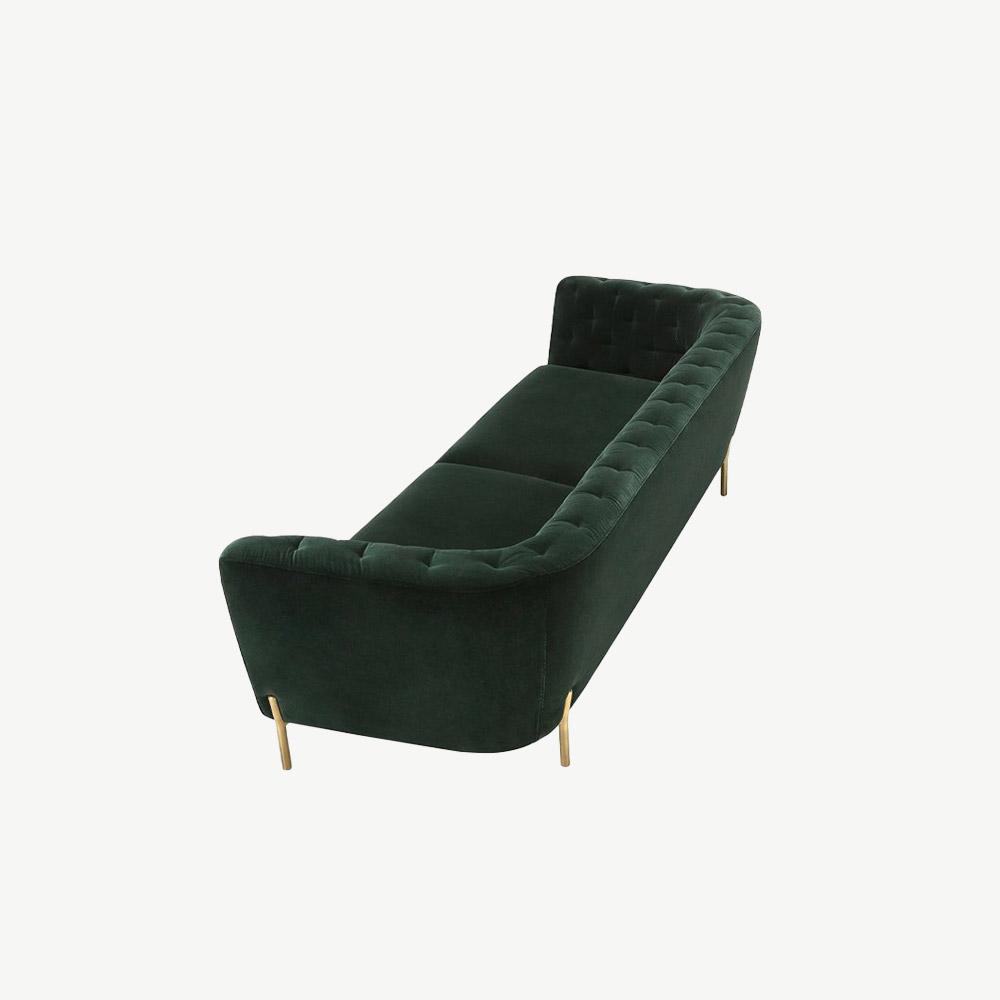 Valentin 4 Seater Sofa 5 in Lario-Dark-Green-Velvet