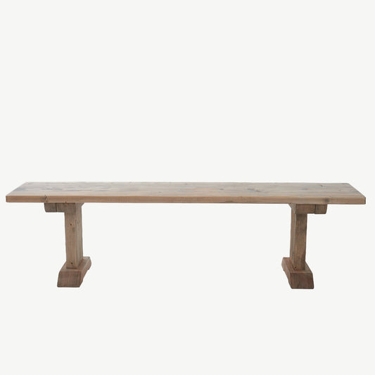 Reclaimed wood dining table in natural finish