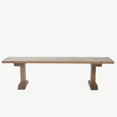 Reclaimed wood dining table in natural finish