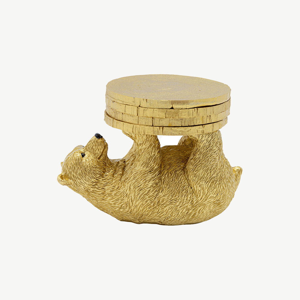 Playing Bear Coaster set
