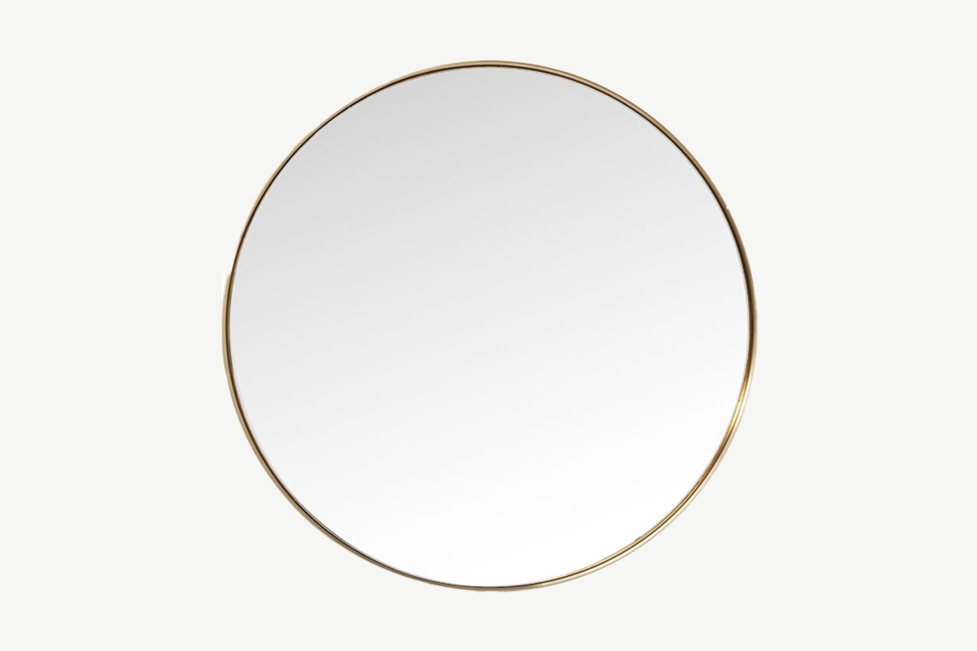 Round Brass Mirror Curve