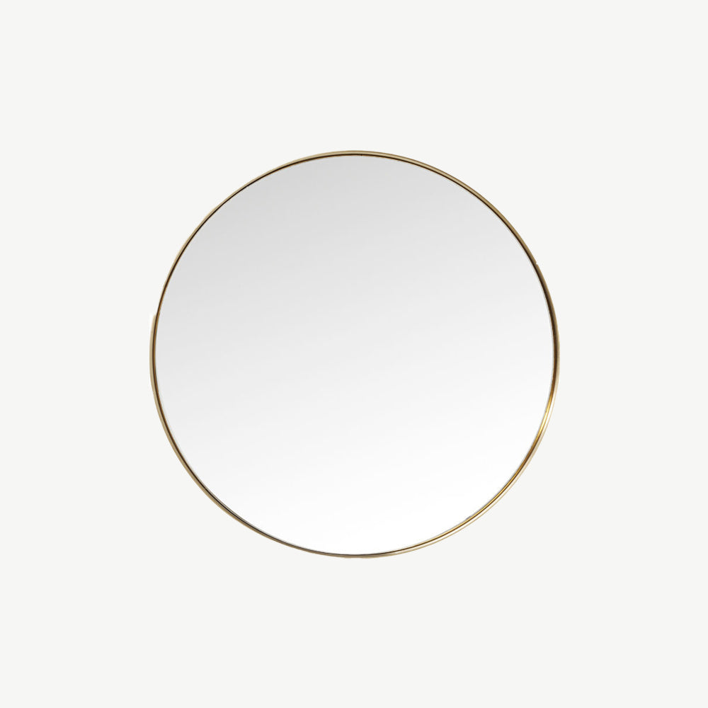 Round Brass Mirror Curve