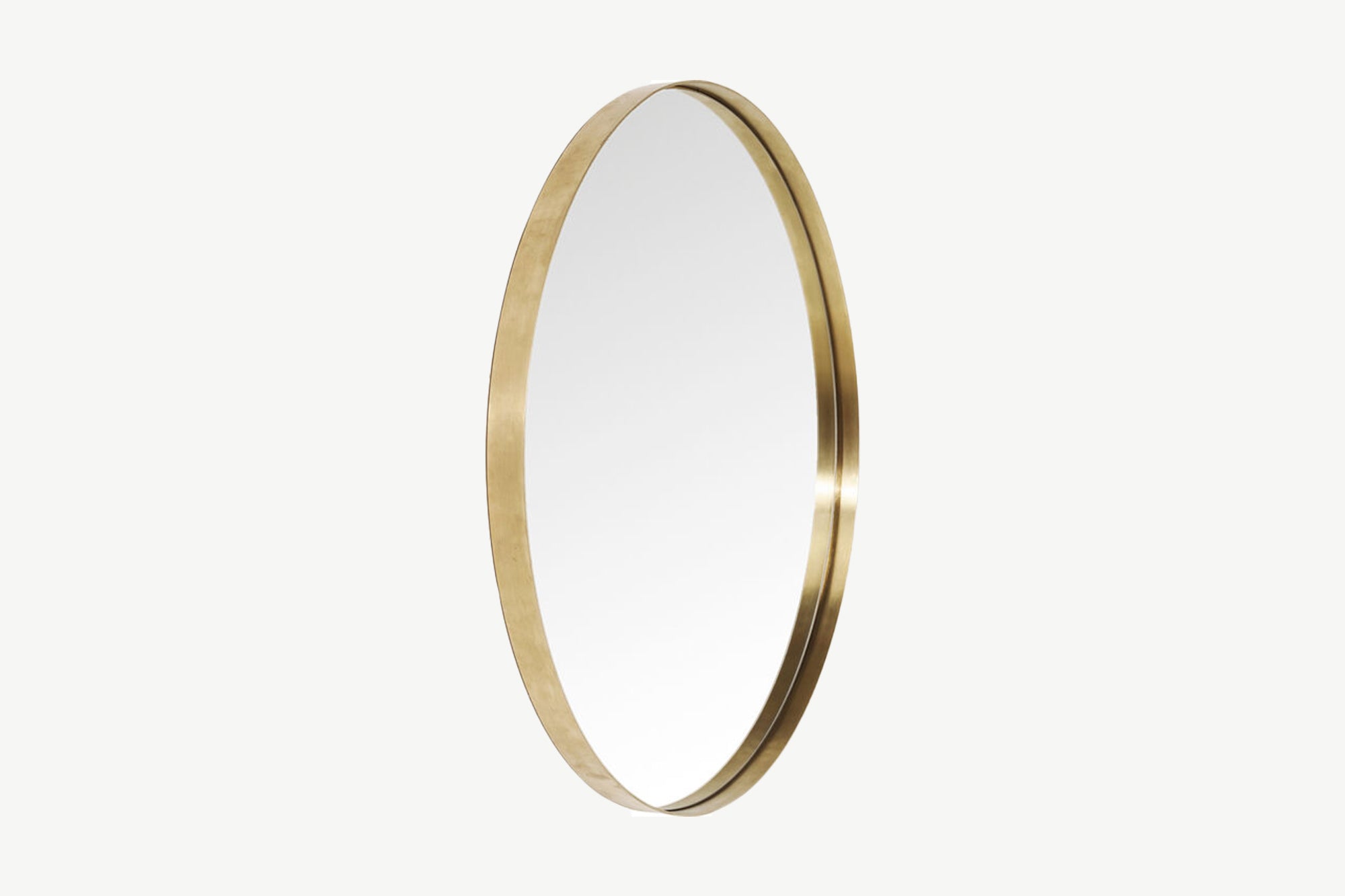Round Brass Mirror Curve