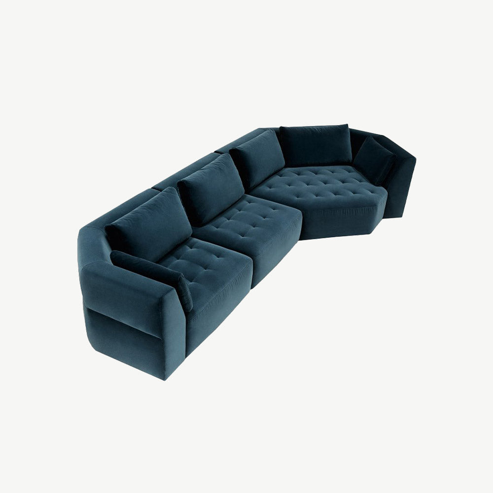 Sits Classic Navy Blue Corner Sofa in Classic-Navy-Blue