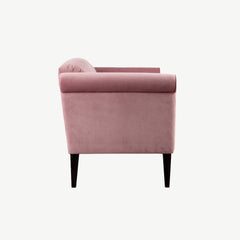 Lisa 2 Seater Pink Sofa 3 in Velvet-Pink