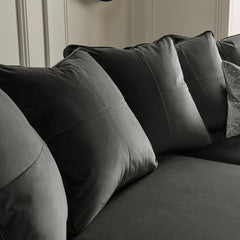 Purley Chaise Sofa in Plush-Slate
