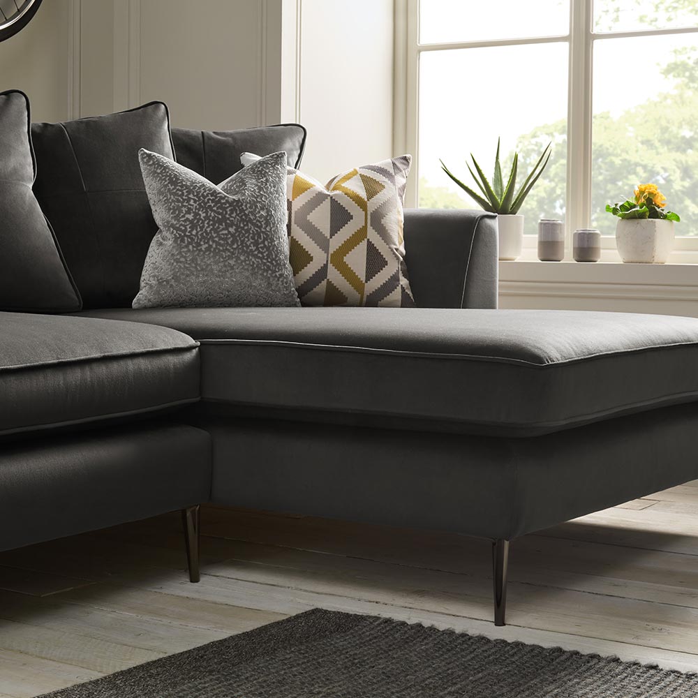 Purley Chaise Sofa 5 in Plush-Slate
