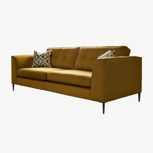 Purley Extra Large Sofa 2 in Plush-Velvet-Turmeric