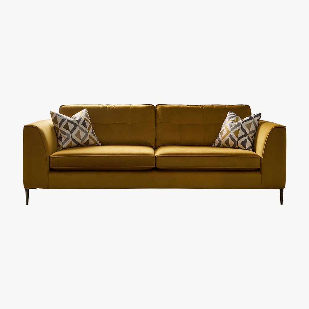 Purley Extra Large Sofa 1 in Plush-Velvet-Turmeric