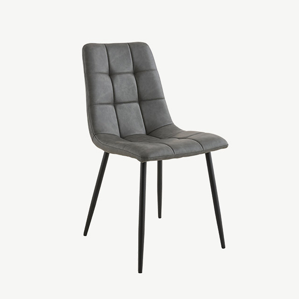 Manitoba Dining Chair in Grey Pu Leather