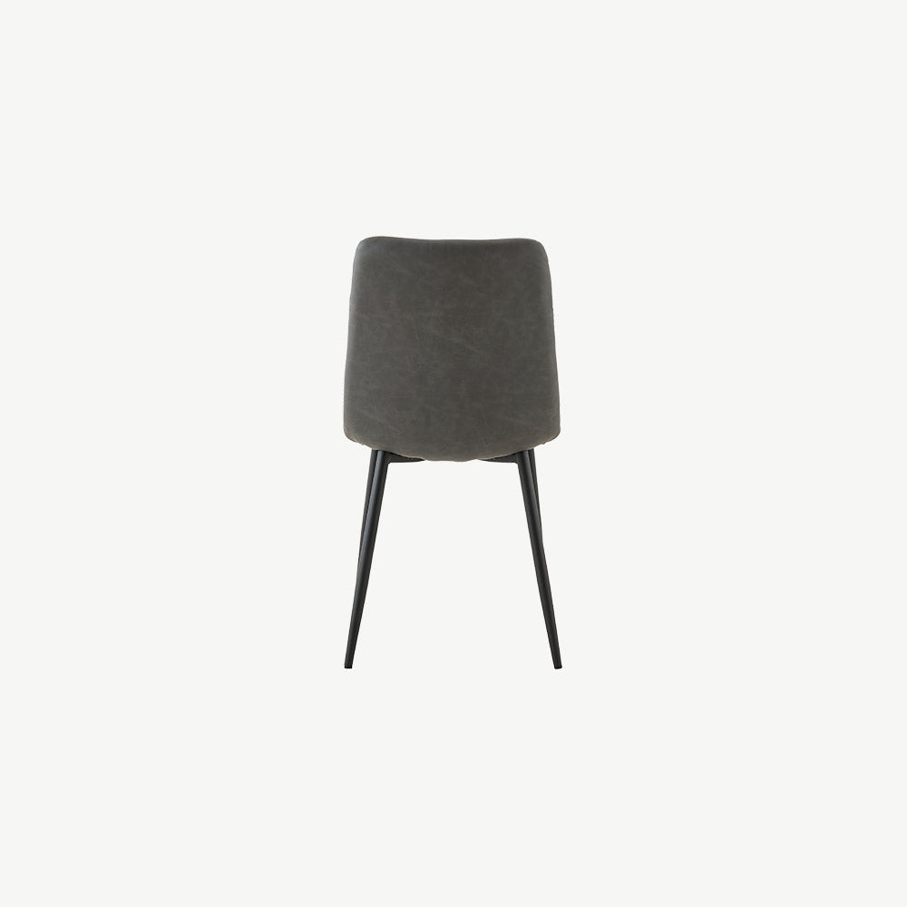 Manitoba Dining Chair in Grey Pu Leather