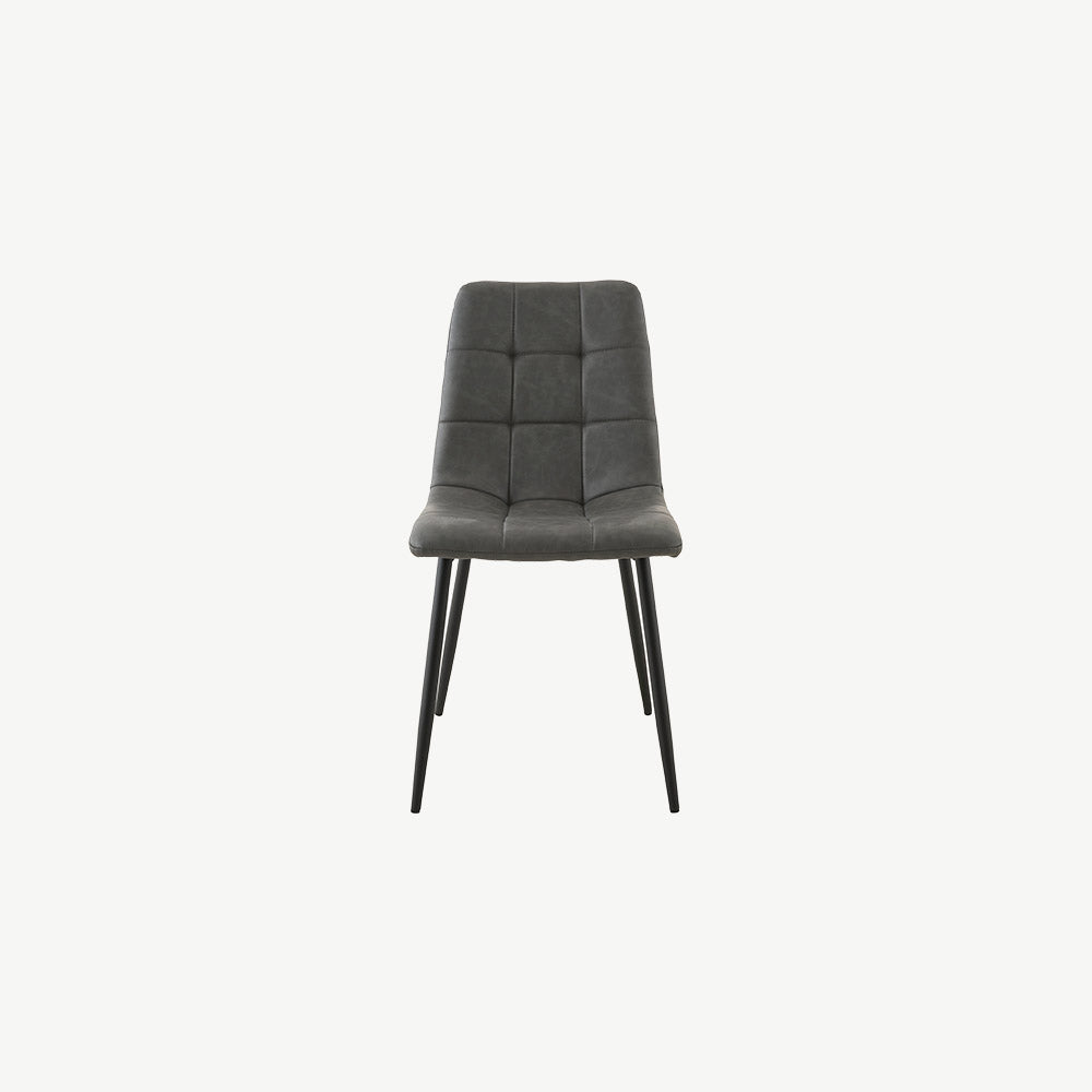 Manitoba Dining Chair in Grey Pu Leather