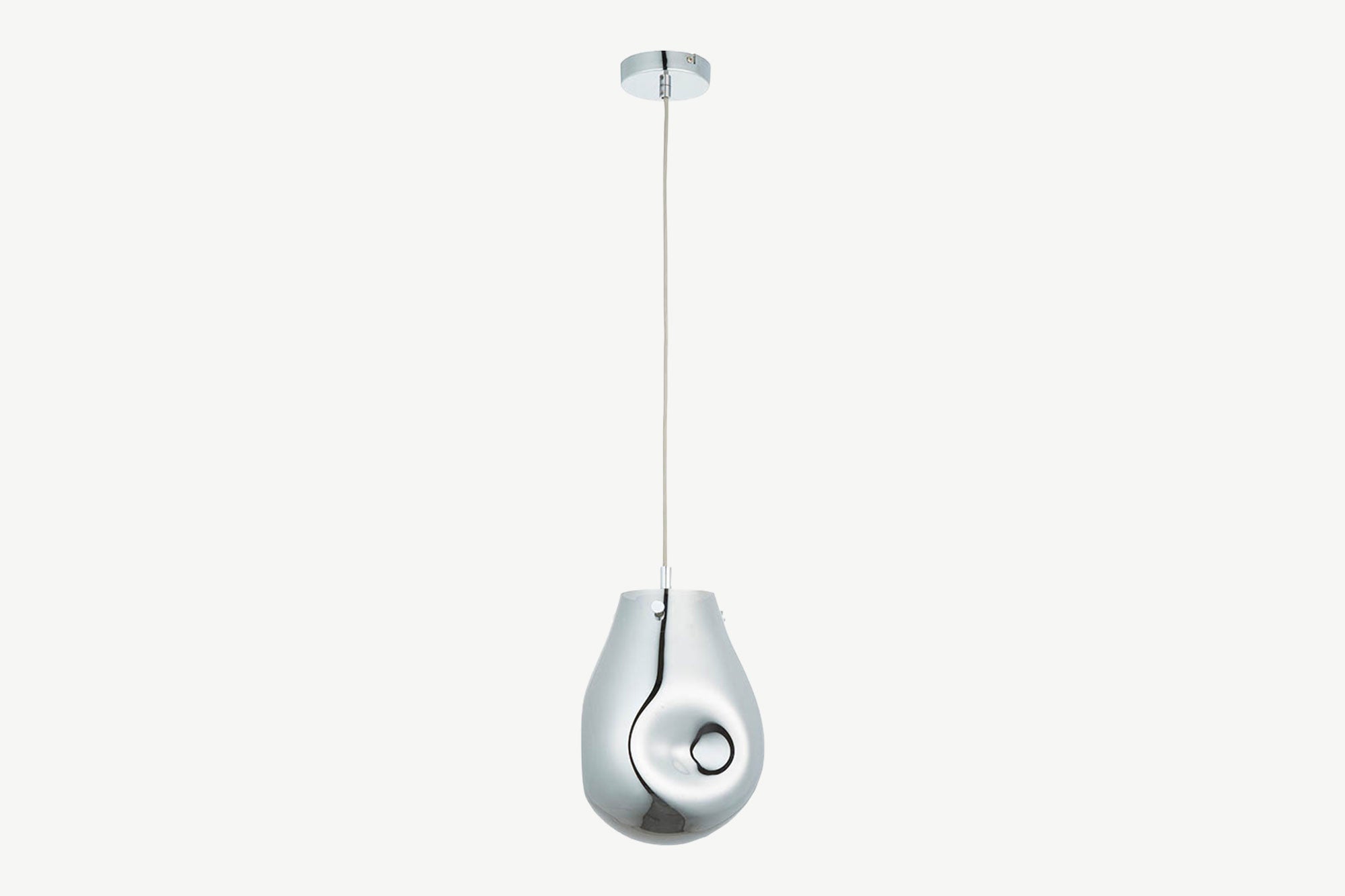 Metallic Chrome Glass Pendant