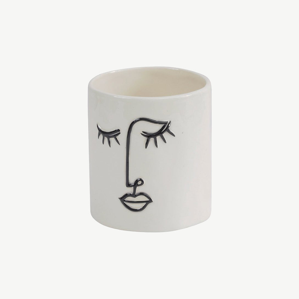 Small Monochrome Face Vase