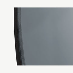 Dark Grey Angular Oval Mirror Small