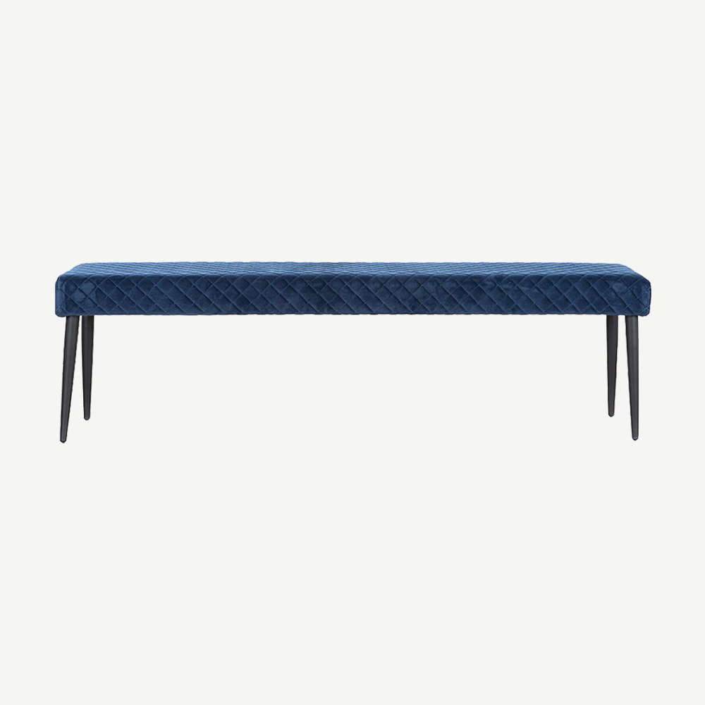 Blue Velvet Ottowa Bench