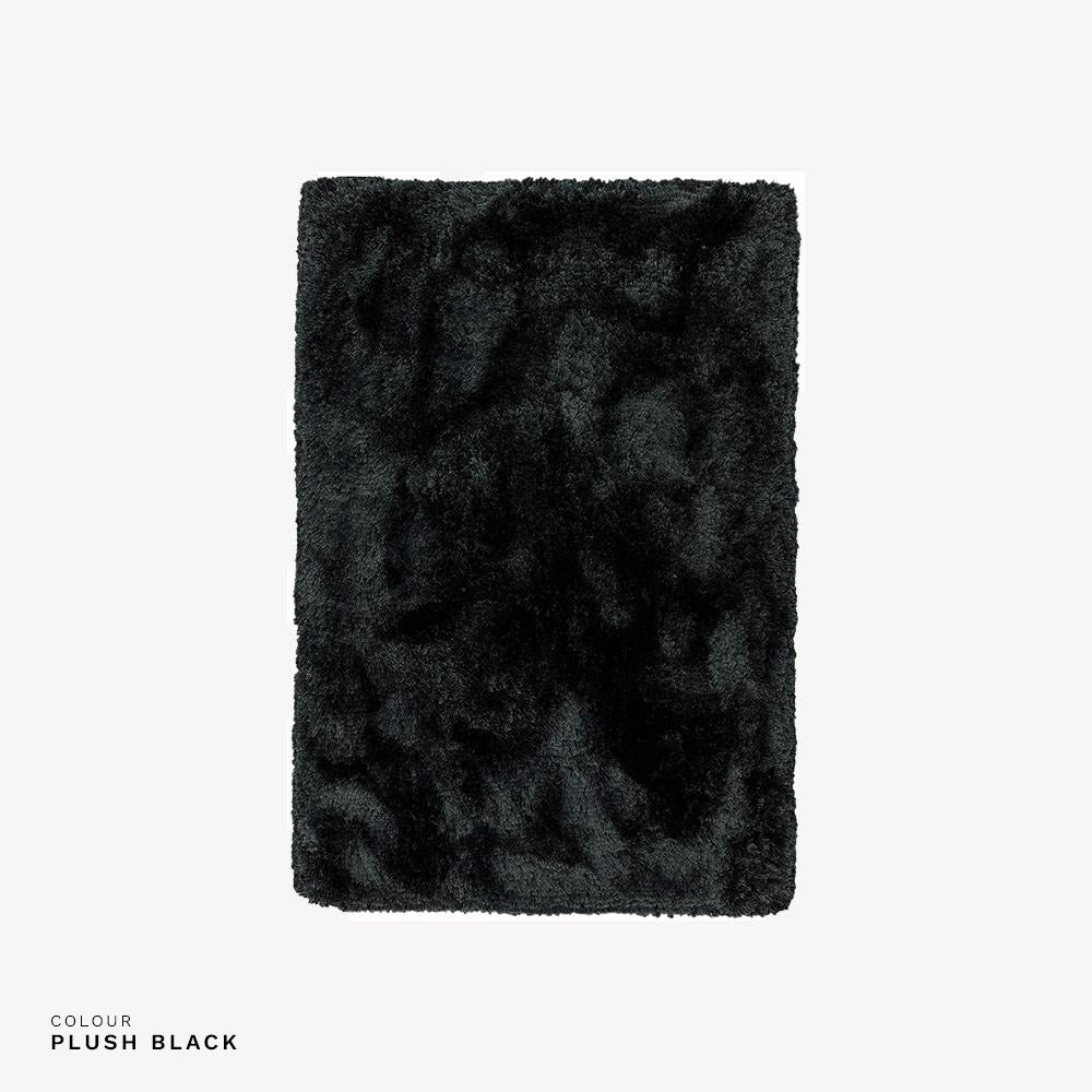 Plush Rug Dark in Plush Black