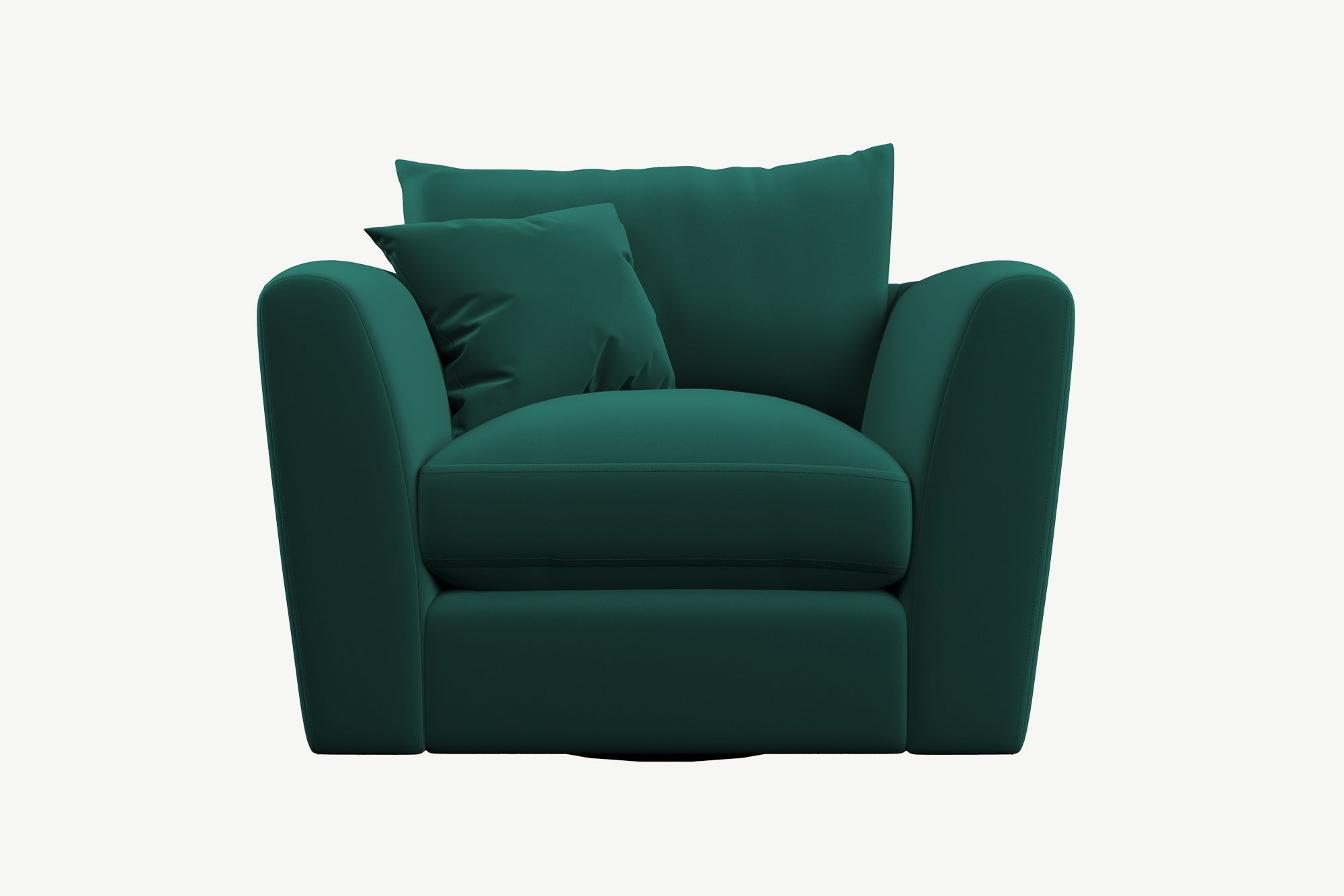 Queens Swivel Chair in Lux-Kingfisher