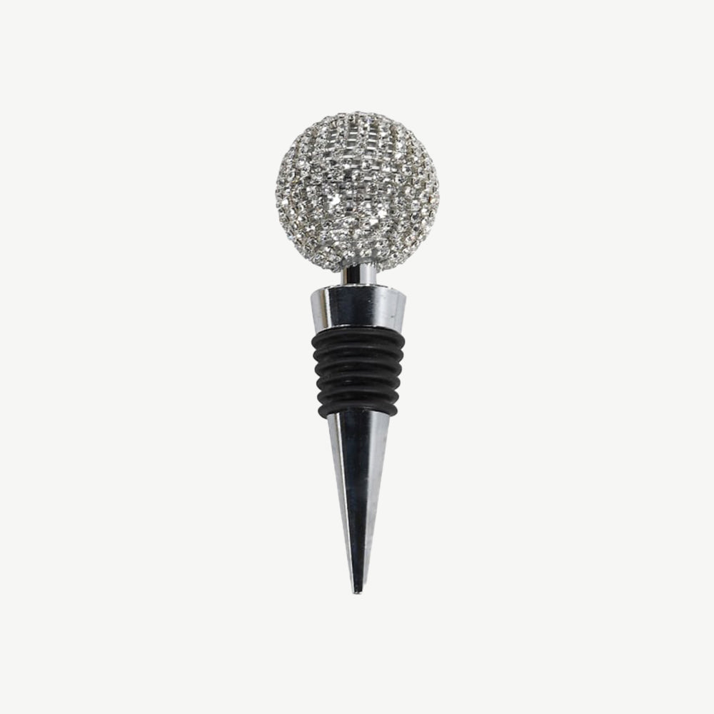 Diamante Bottle Stopper in Silver