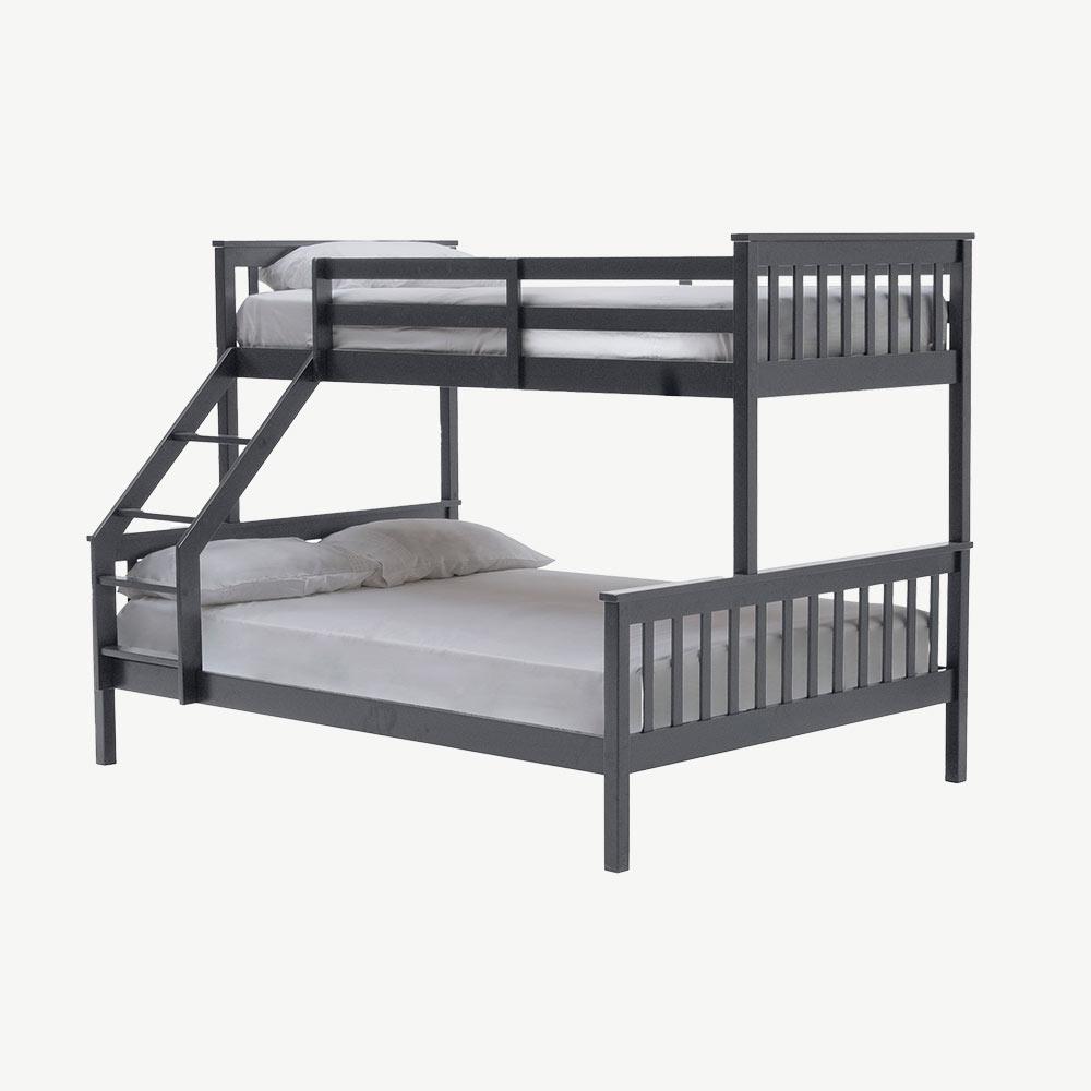 Shelby Double Bunk Bed in Grey