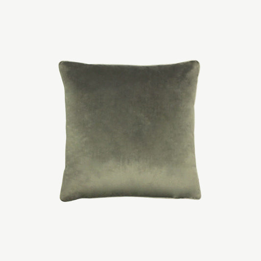 Meridian Velvet Cushion Charcoal & Dove