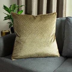 Gold Embossed Velvet Cushion