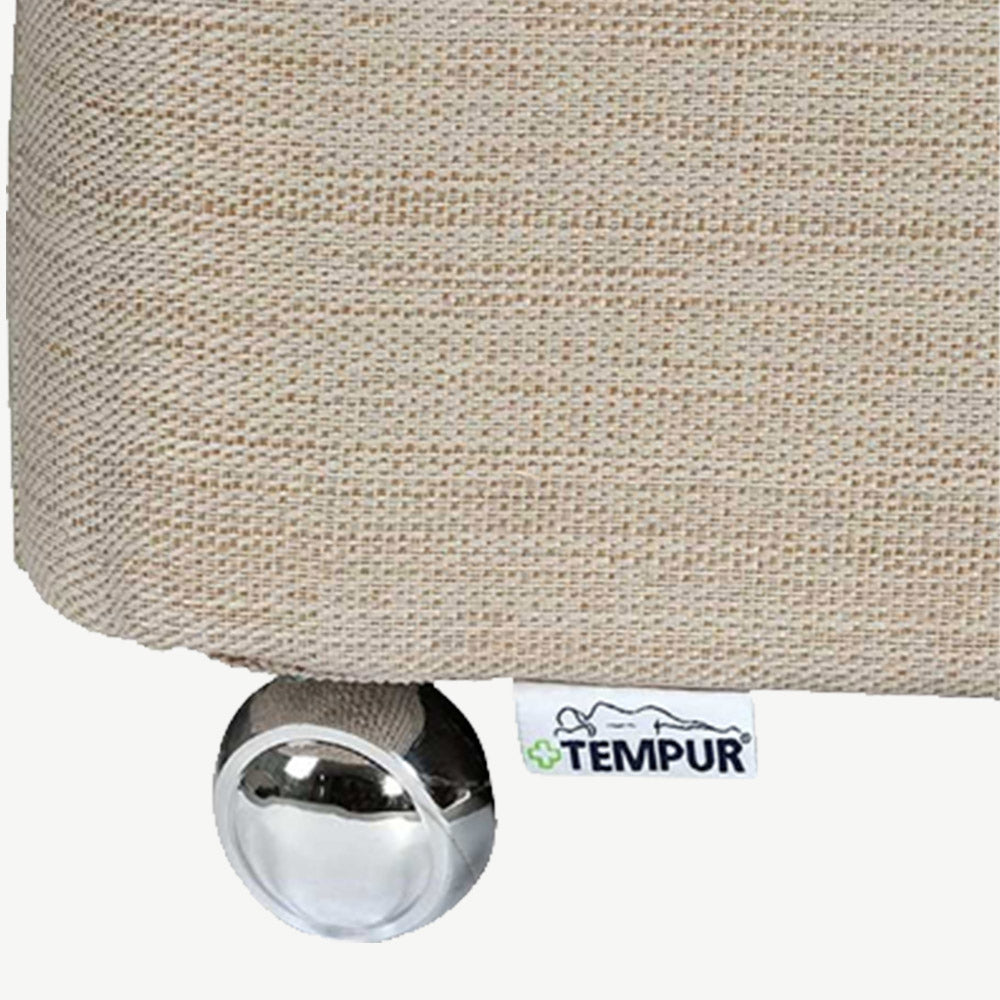 TEMPUR¬¨¬®¬¨¬Æ‚Äö√†√∂‚àö√∫ Ardennes Ottoman Divan in TEMPUR-Biscuit TEMPUR-Cobalt Steel Caramel