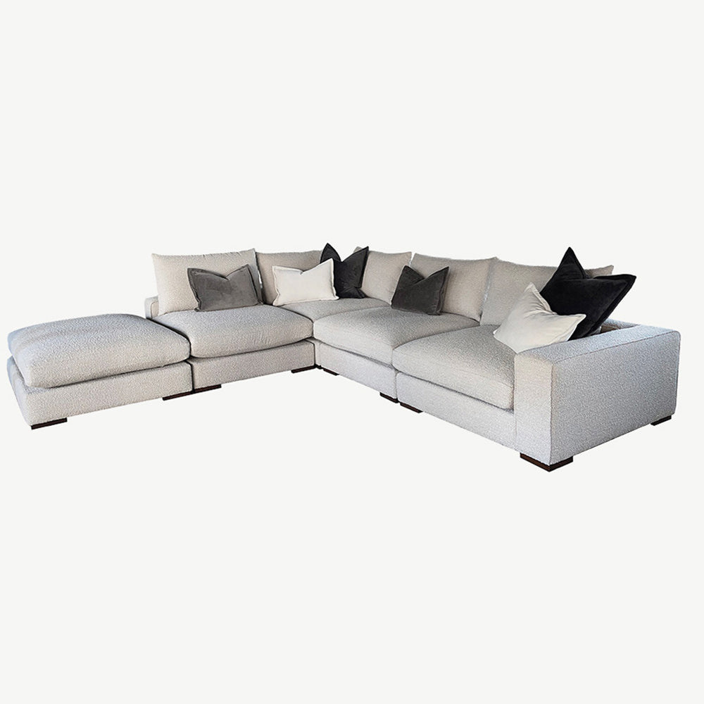 Tashina Corner Sofa  in Cologne-Ivory in Left hand facing