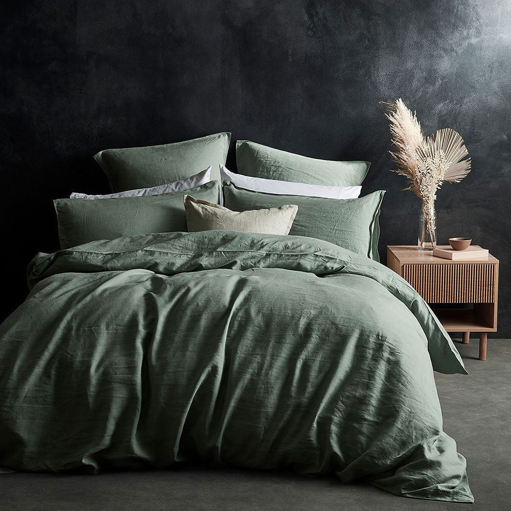 Lazy Linen Fitted Sheet in Sage