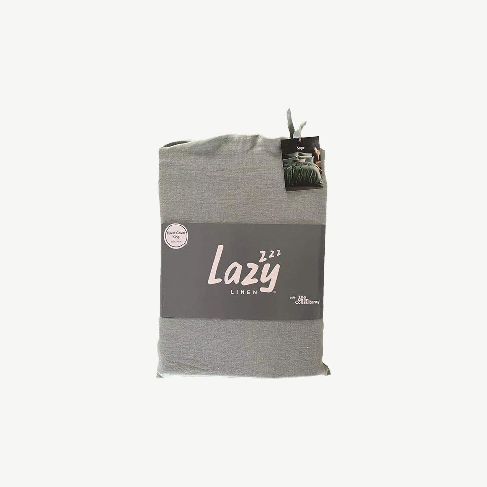 Lazy Linen Fitted Sheet in Sage
