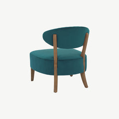 Estela Casual Sea Green Velvet Fabric Chair