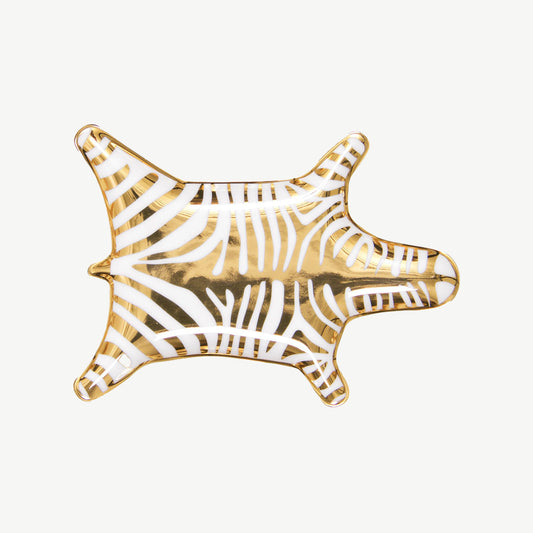 Jonathan Adler Zebra Stack Dish Gold
