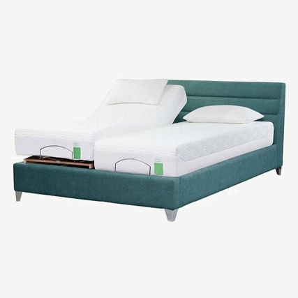 Genoa Adjustable Bedstead in Sundance-Light-Blue