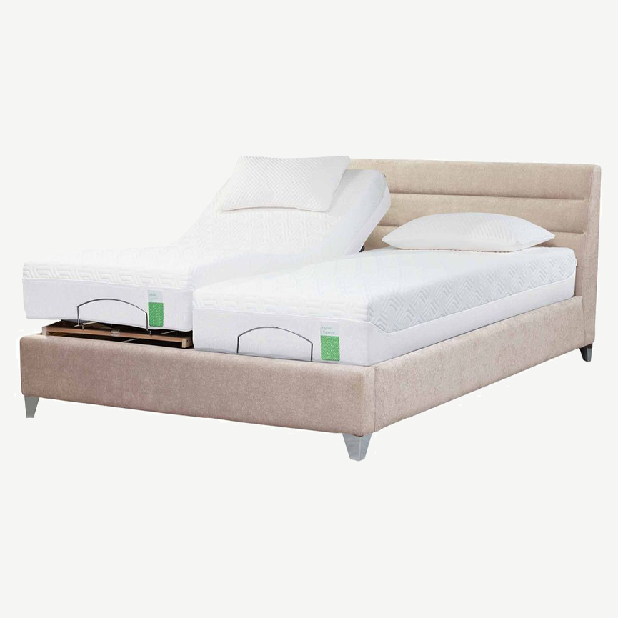Genoa Adjustable Bedstead in Tweed-Malt