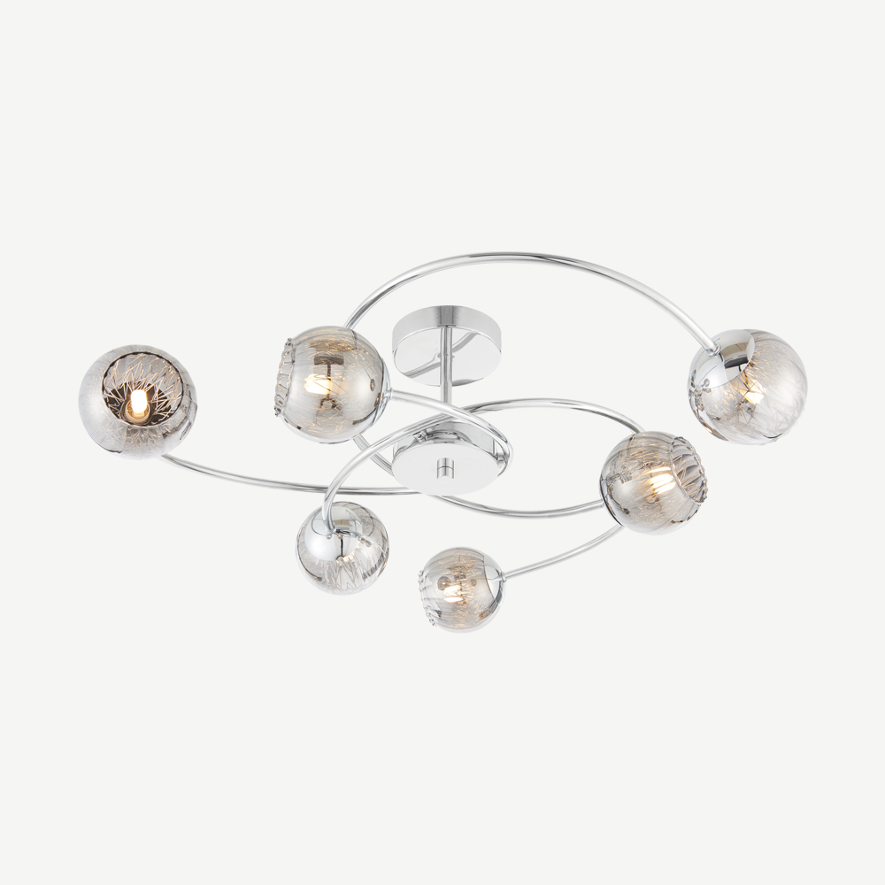 Arley Six Light Semi-Flush