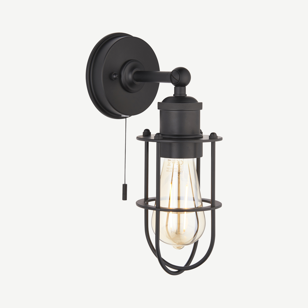 Moreton Black Wall Light