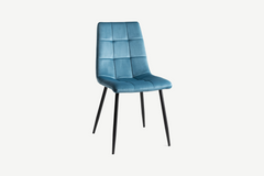 Manitoba Dining Chair in Blue-Velvet