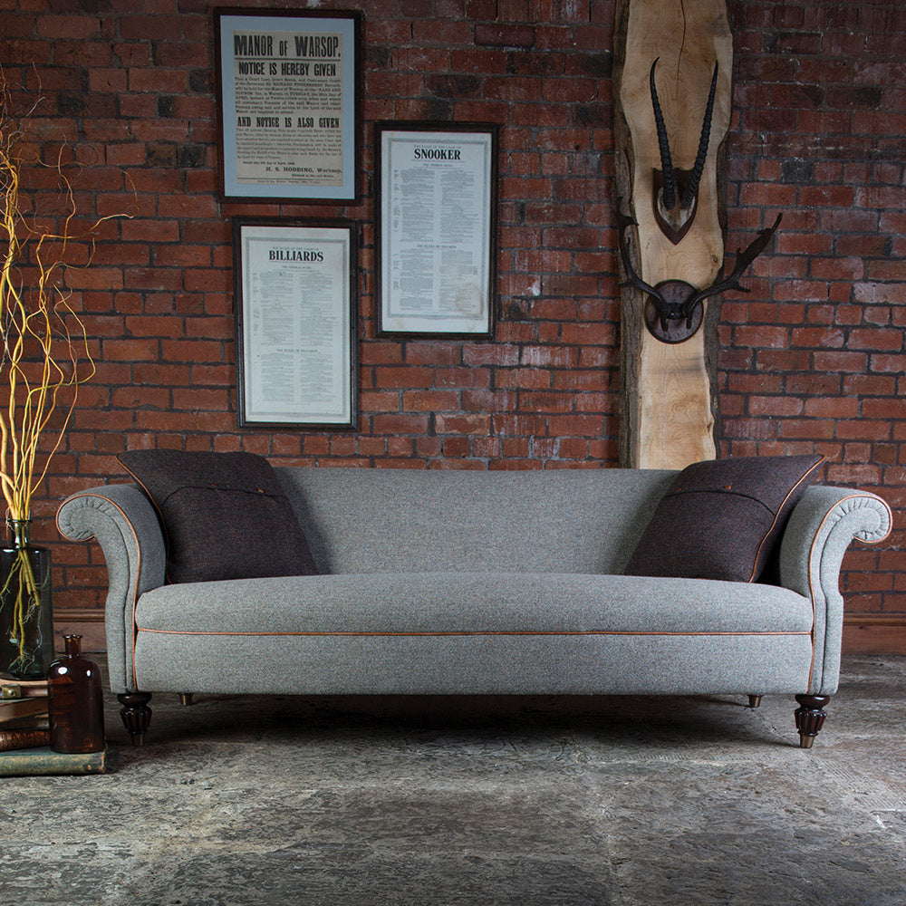 Harris Tweed Bowmore Grand Sofa 2 in Slate-Tweed
