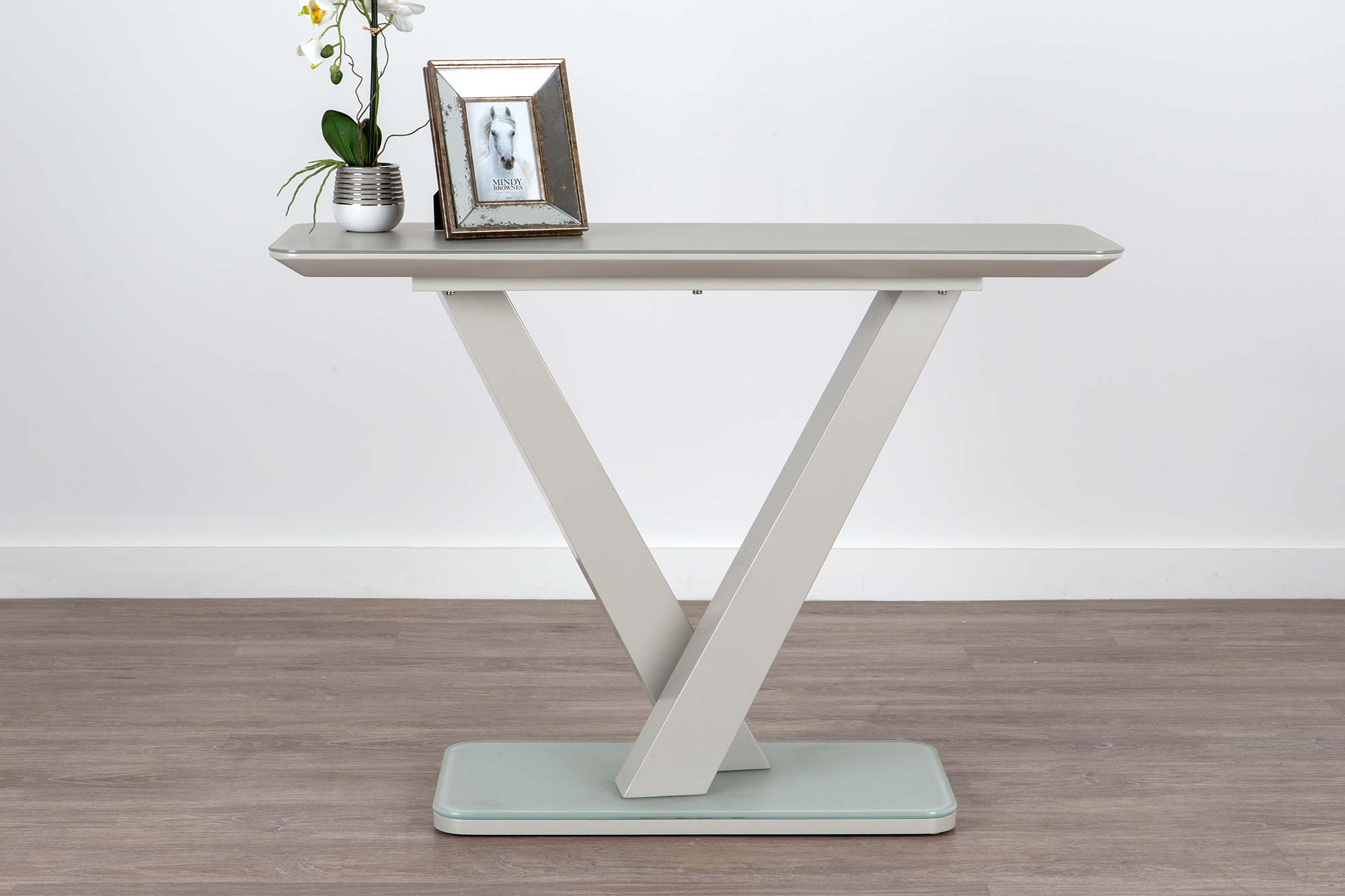 Aragon Matte Grey Console Table