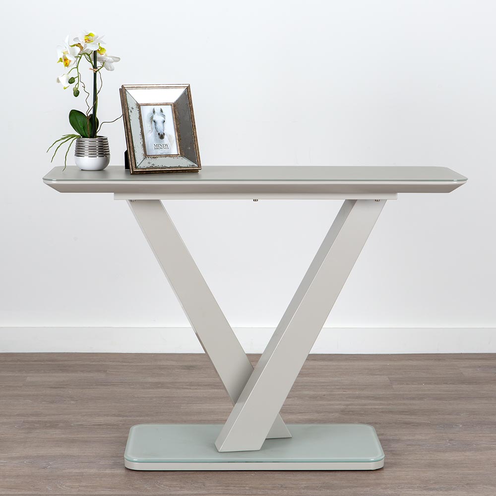 Aragon Matte Grey Console Table