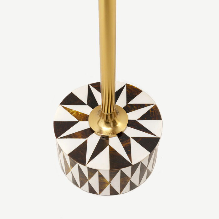 Domero Star Brown and White Side Table