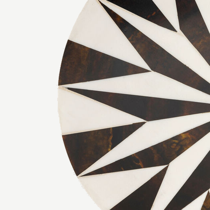 Domero Star Brown and White Side Table