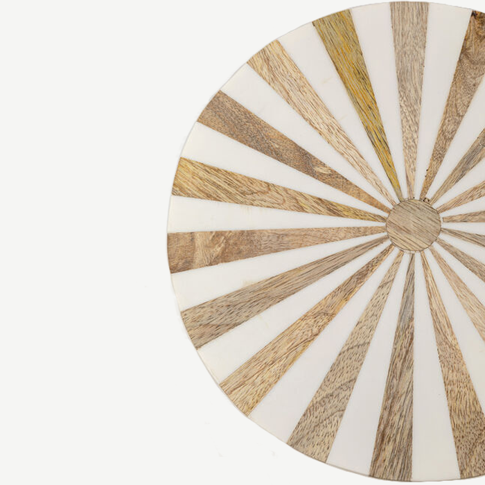 Cirque Gold White Domero Side Table