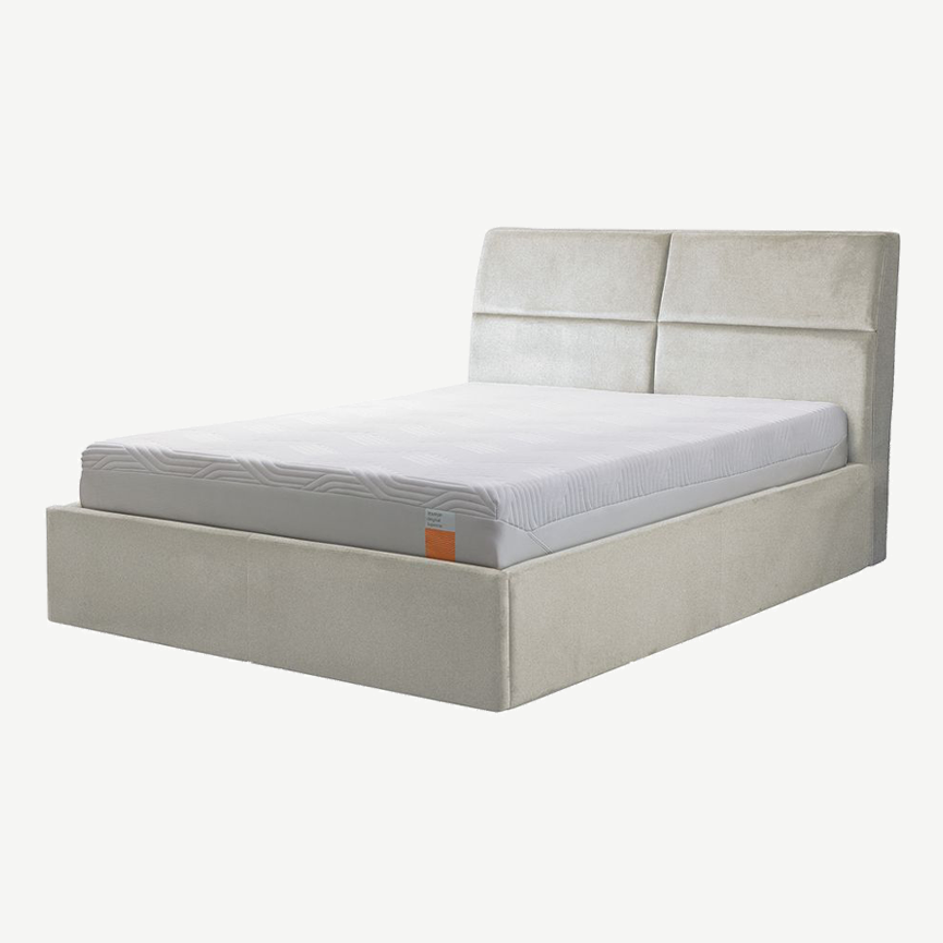 Grafton Ottoman in Tweed-Moonlight