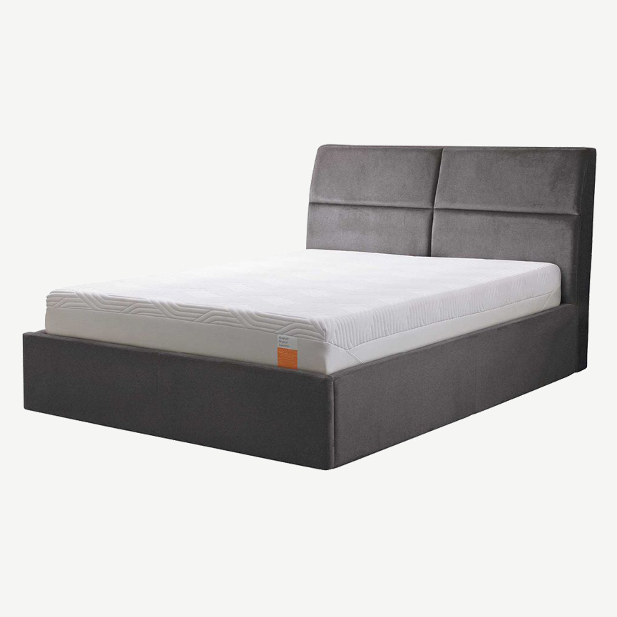 Grafton Ottoman in Twill-Light-Grey