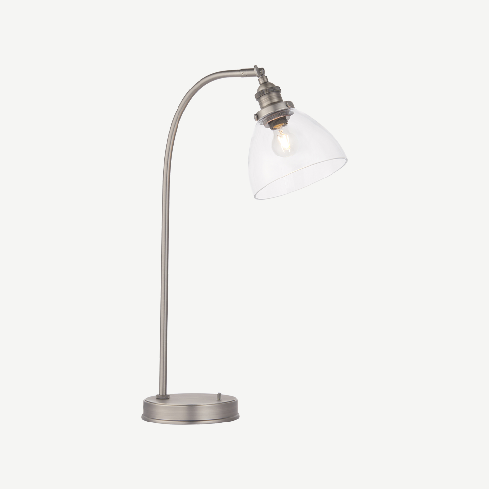 Tatton Brushed Silver Table Lamp

