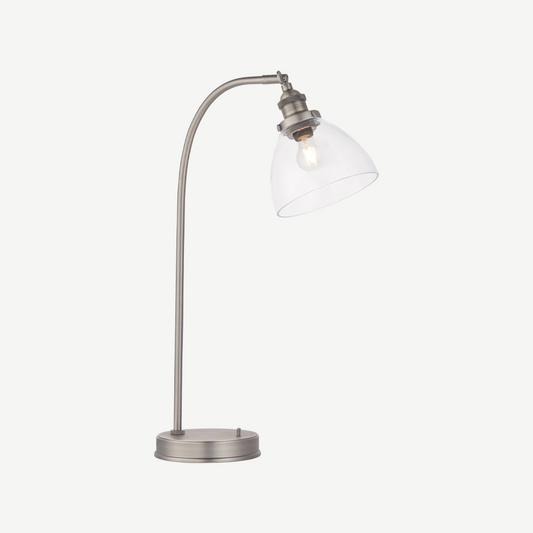 Tatton Brushed Silver Table Lamp