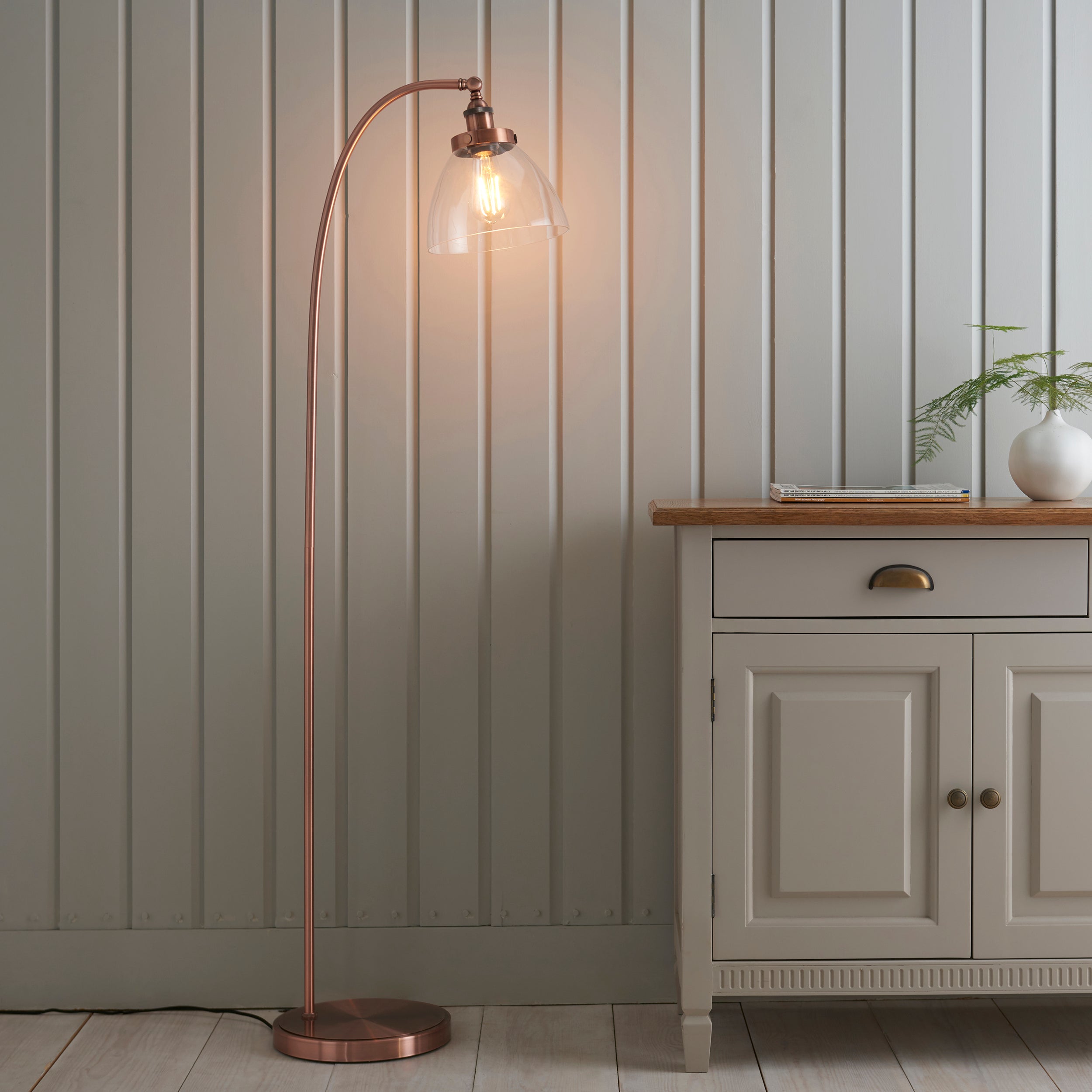 Tatton Copper Task Floor Lamp