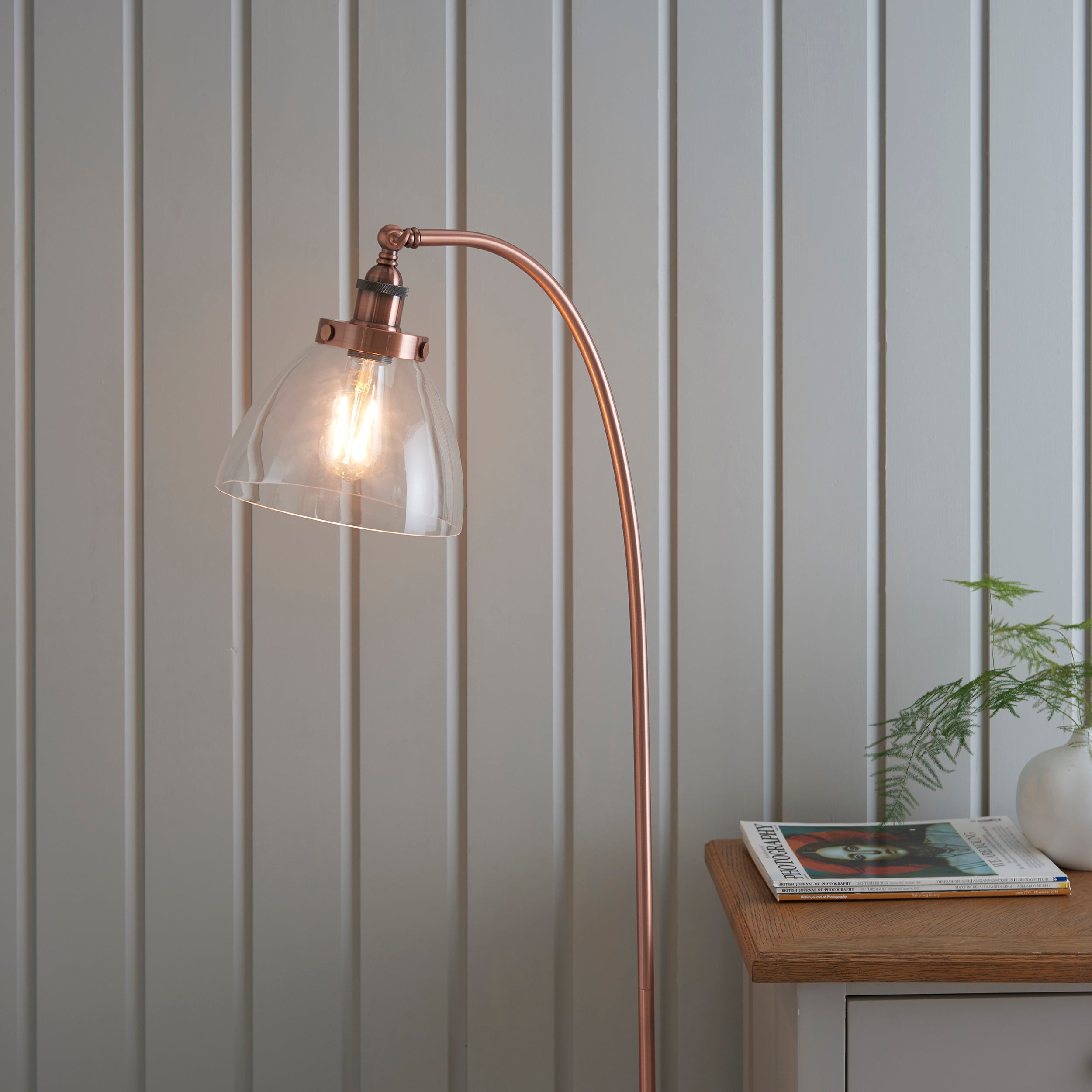 Tatton Copper Task Floor Lamp