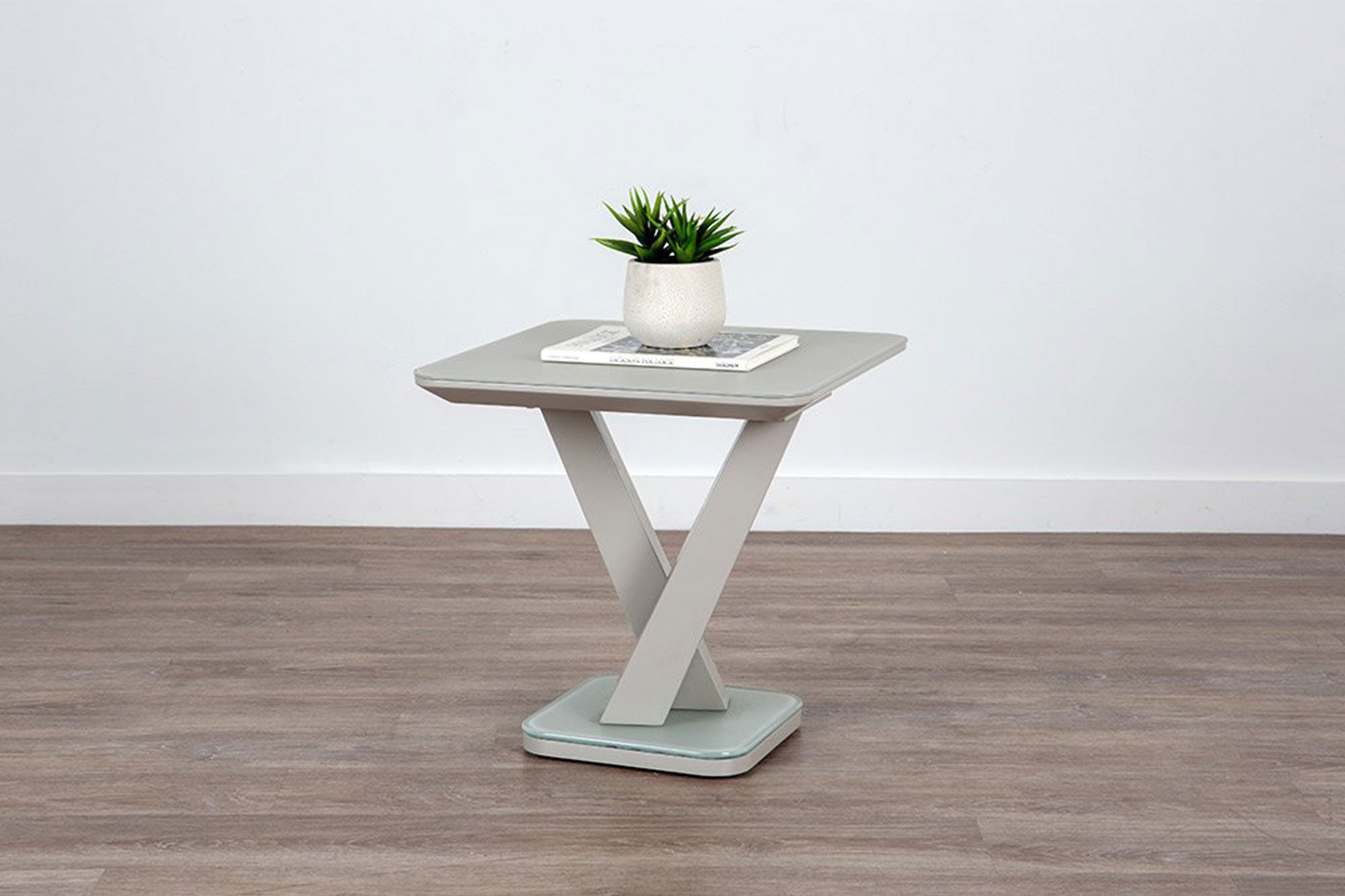 Aragon Matt Grey Lamp Table